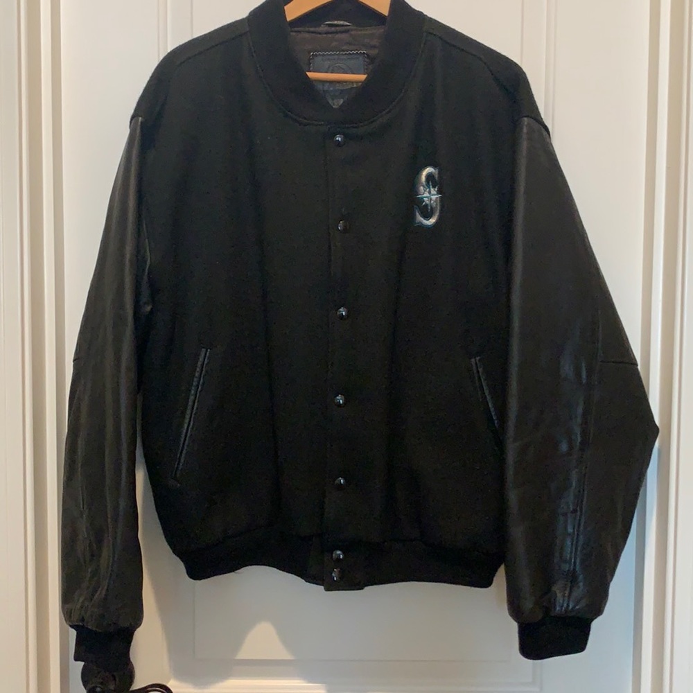 Seattle Mariners Wool and Leather bomber jacket